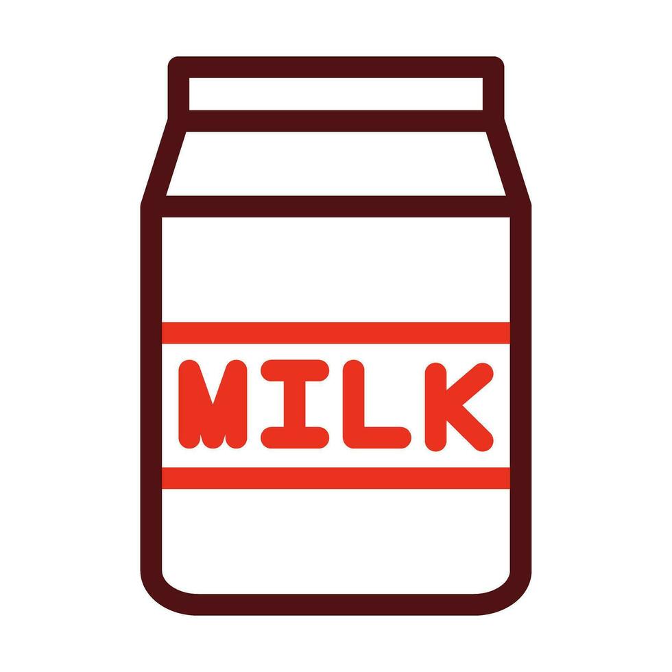 Milk Vector Thick Line Two Color Icons For Personal And Commercial Use.