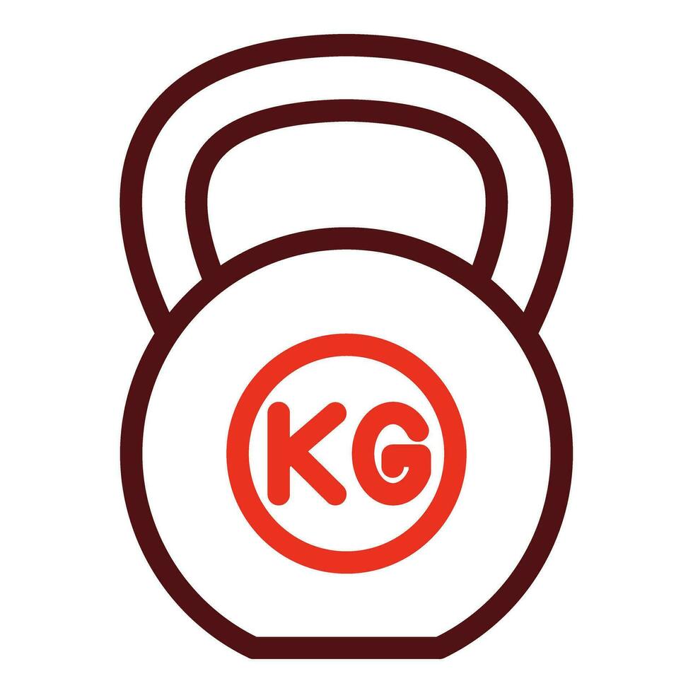 Weight Vector Thick Line Two Color Icons For Personal And Commercial Use.