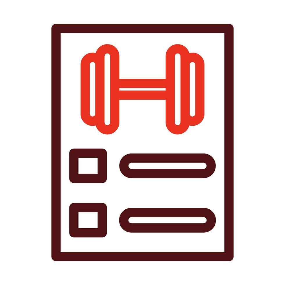 Task List Vector Thick Line Two Color Icons For Personal And Commercial Use.