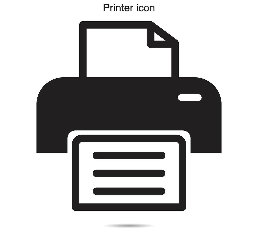 impresora icono, vector ilustración