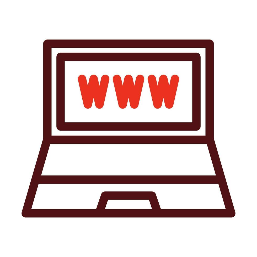 Website Support Vector Thick Line Two Color Icons For Personal And Commercial Use.