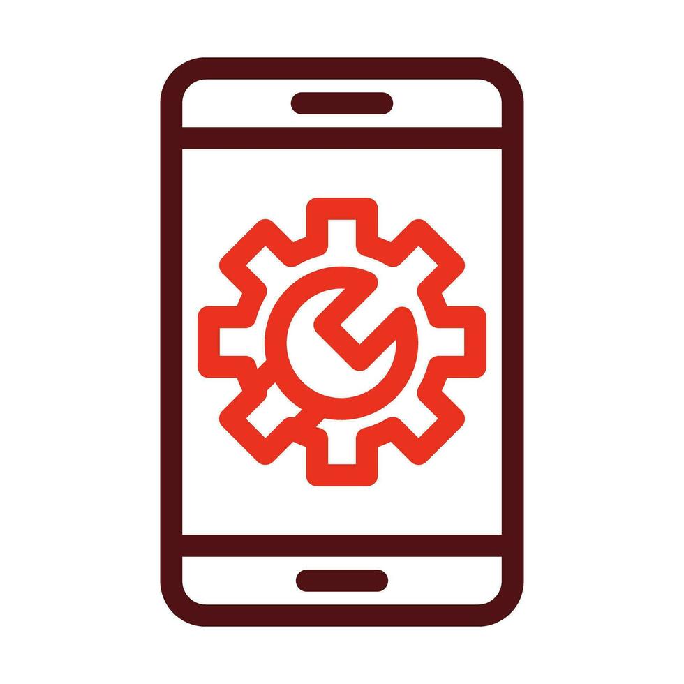 Technical Support Vector Thick Line Two Color Icons For Personal And Commercial Use.