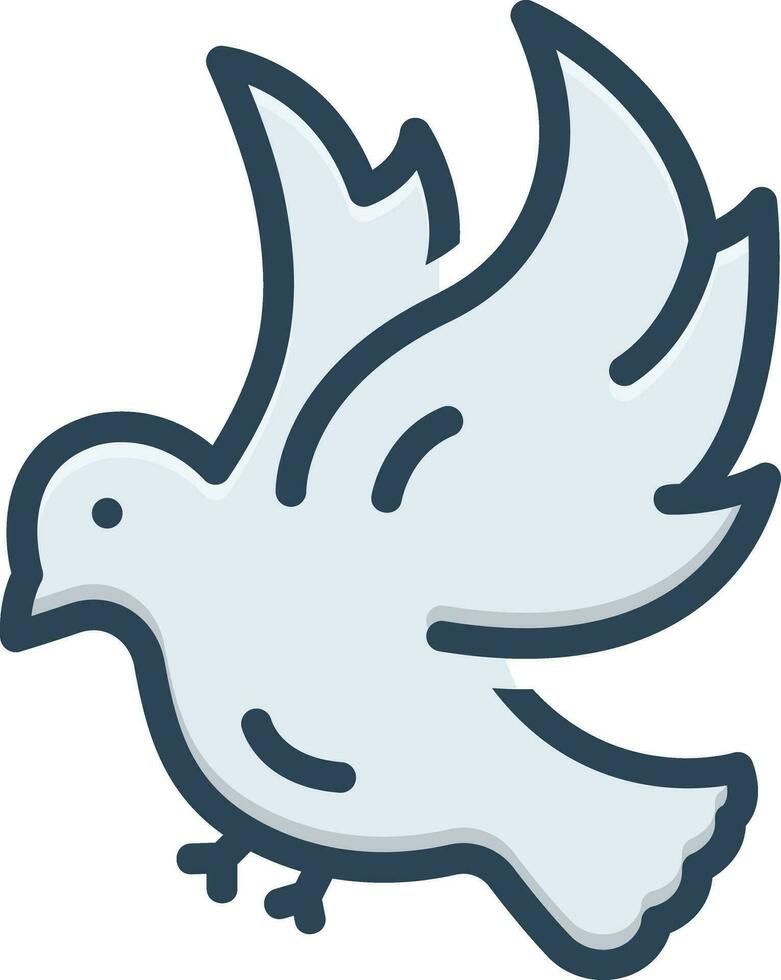 color icon for bird vector