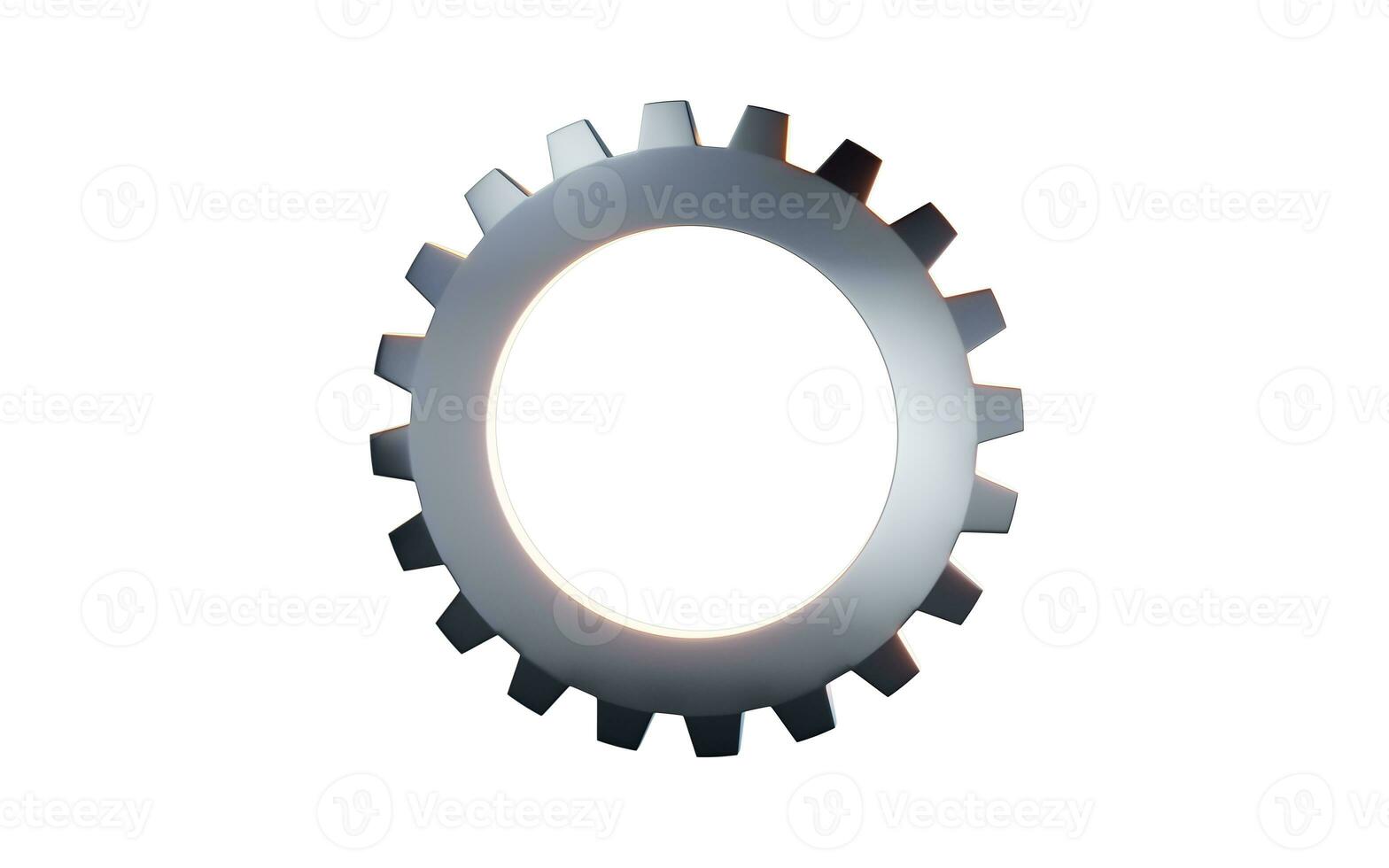 Mechanical gear with industry technology, 3d rendering. photo