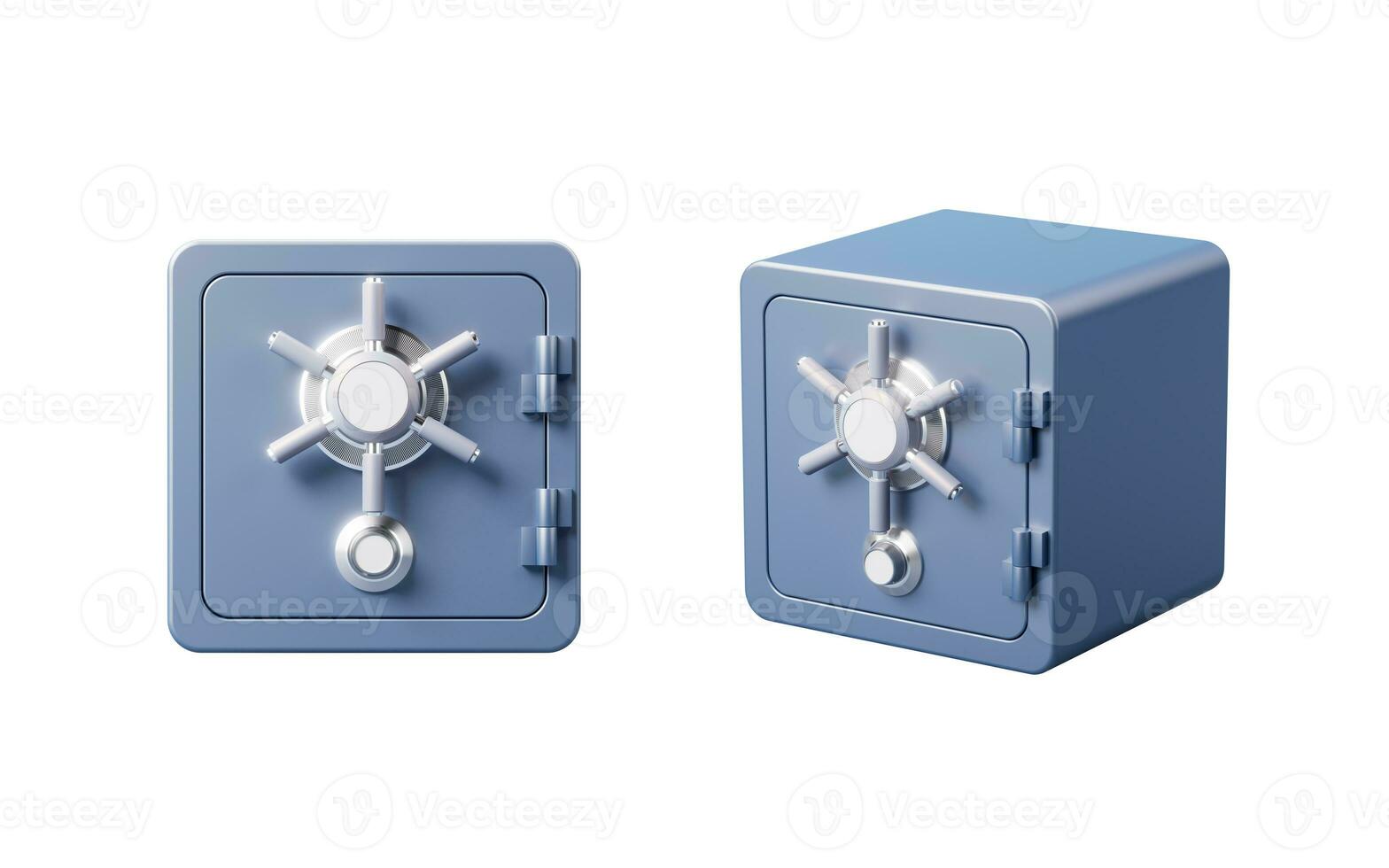 Safe box with cartoon style, 3d rendering. photo