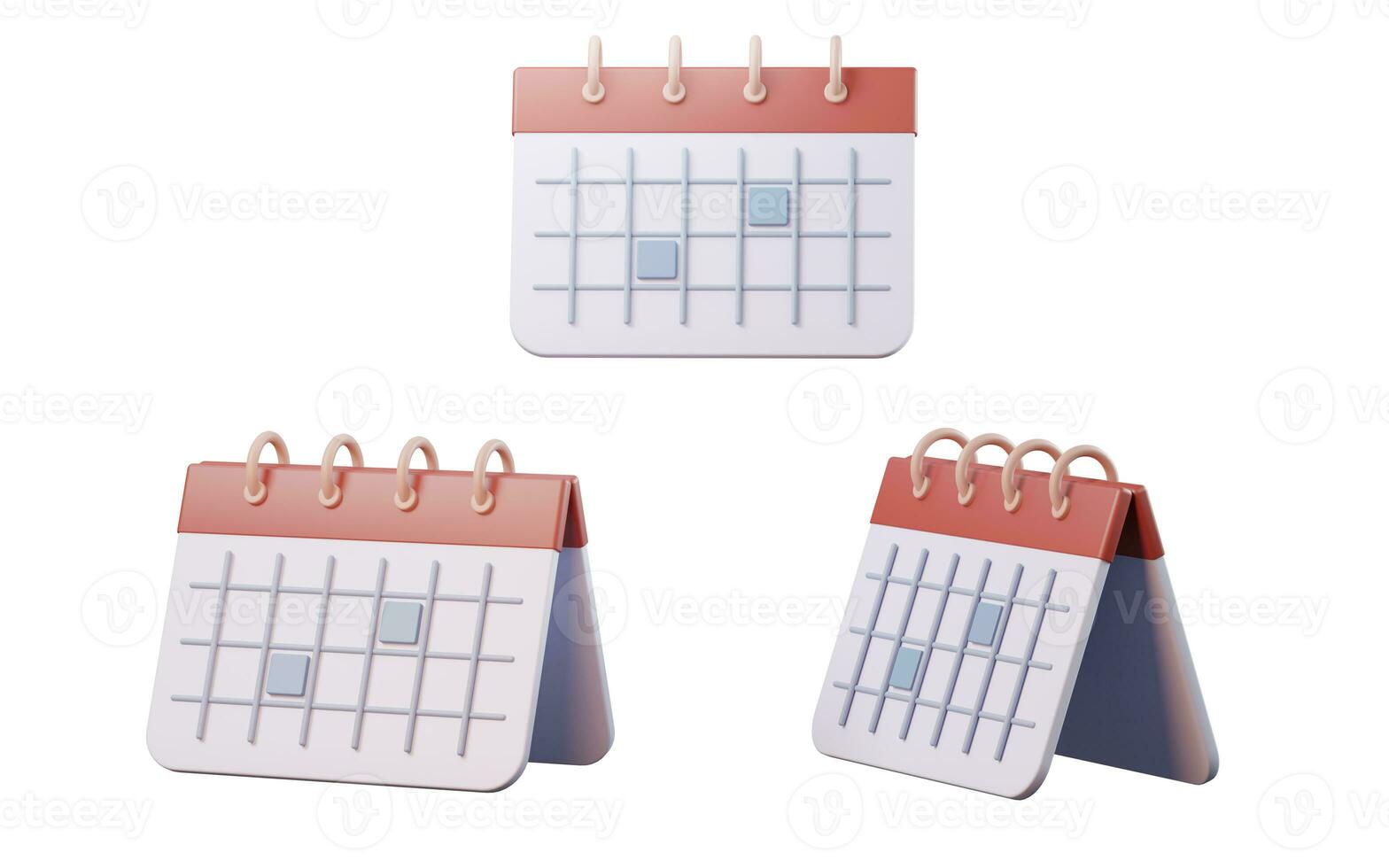 Cartoon style calendar, 3d rendering. photo