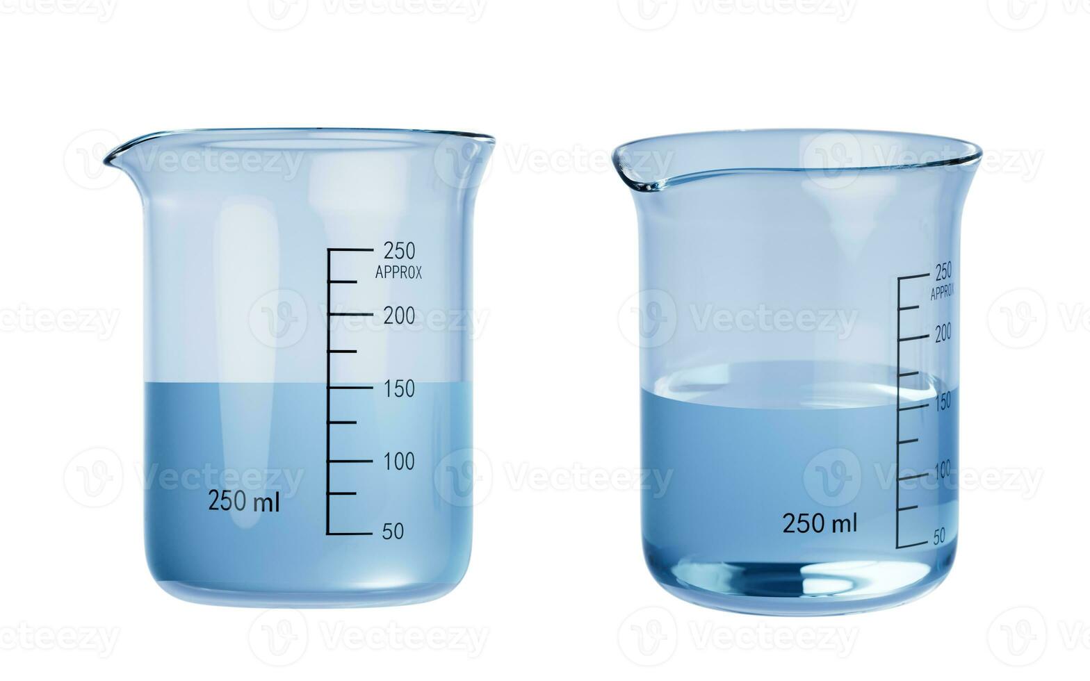 Chemical beaker with liquid, 3d rendering. photo