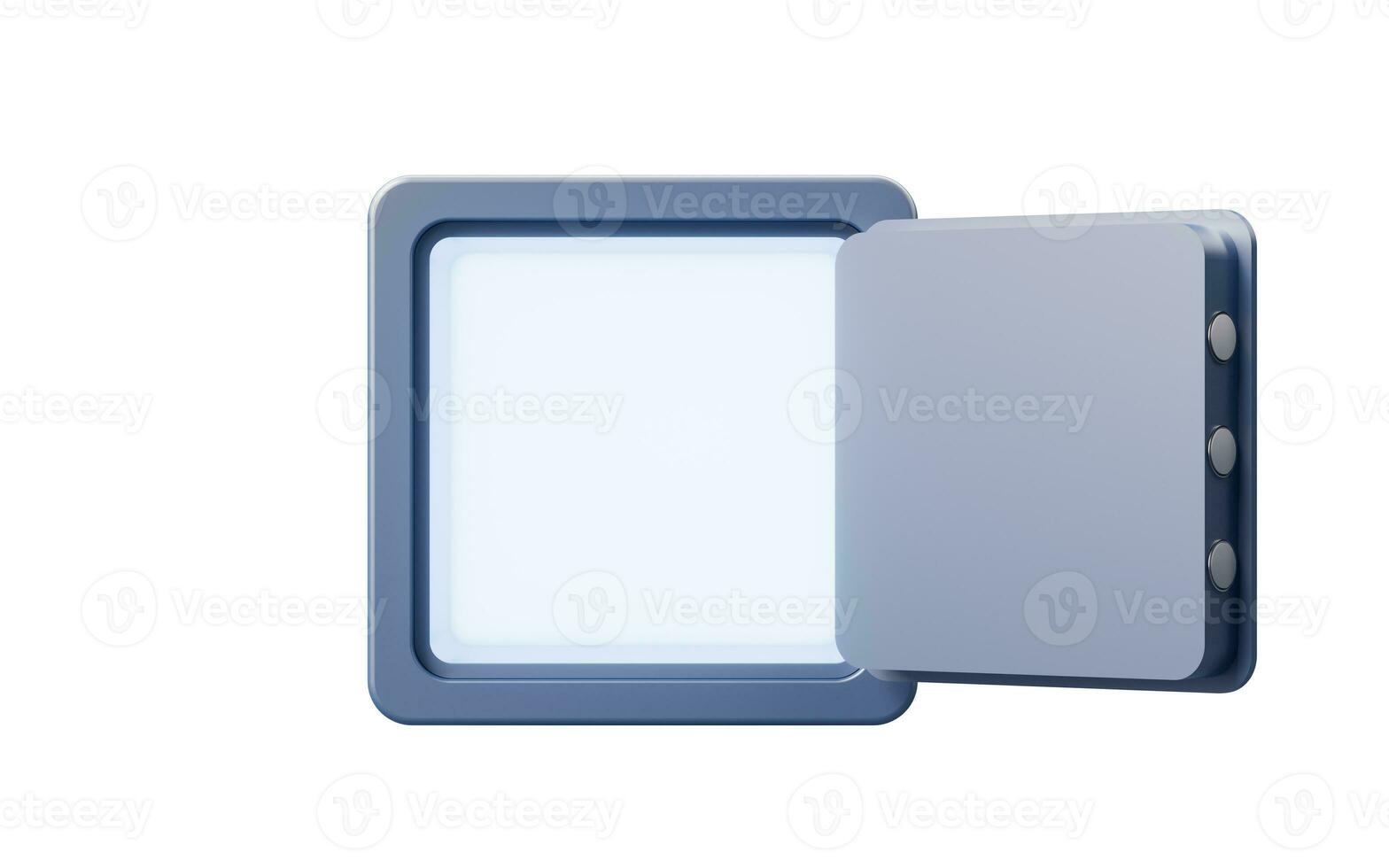 Safe box with cartoon style, 3d rendering. photo