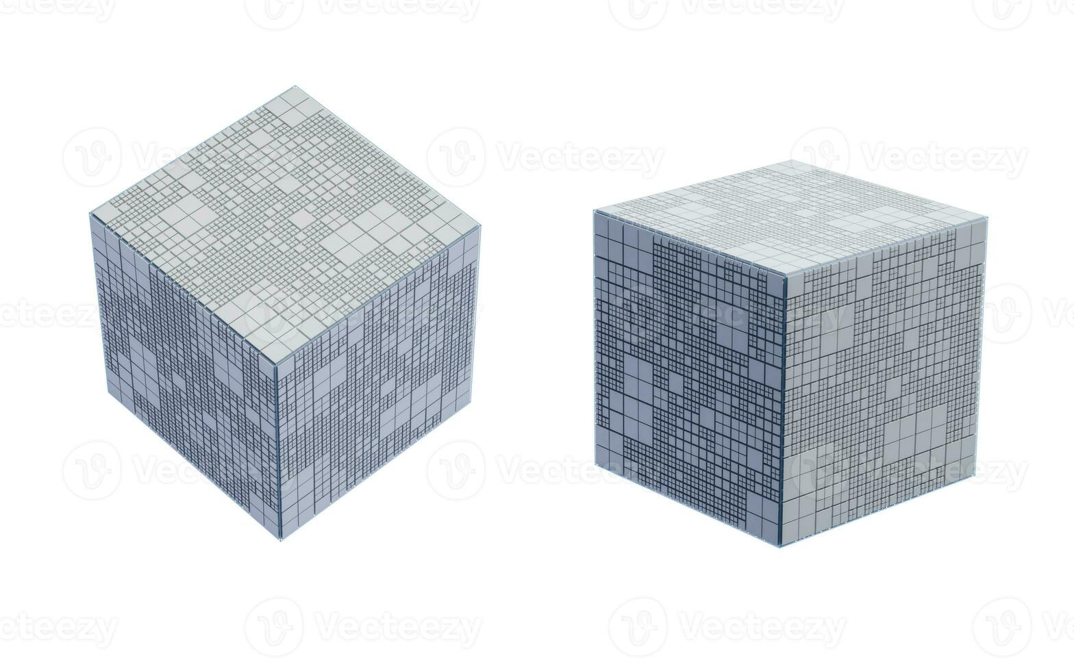 Industry grid cube material, 3d rendering. photo