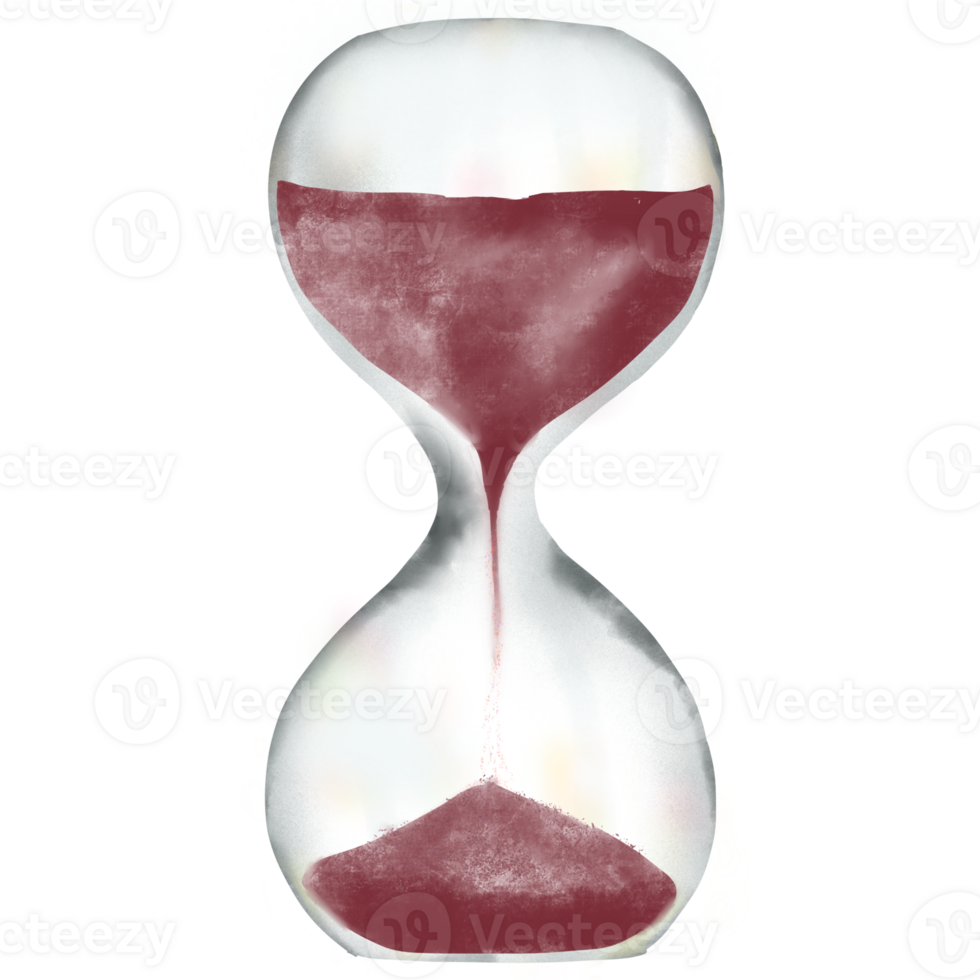red sandglass for your room png