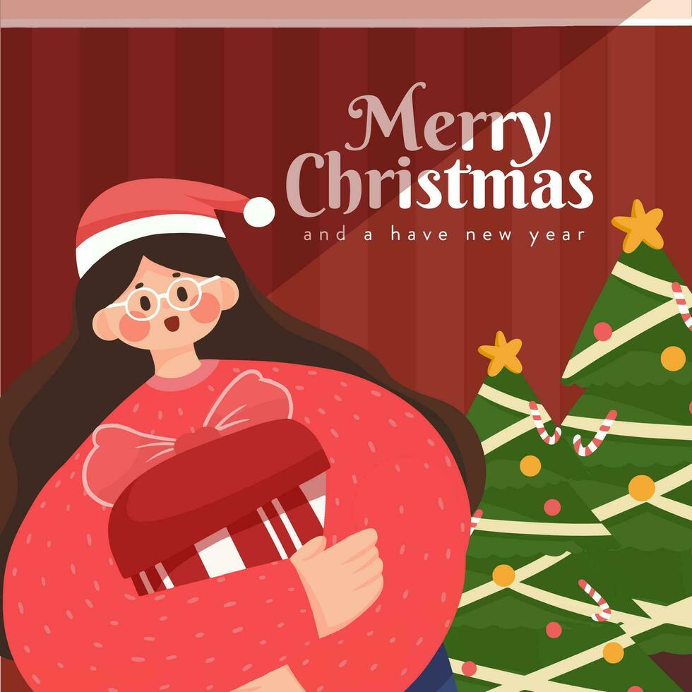 Free vector merry Christmas's concept with flat design background