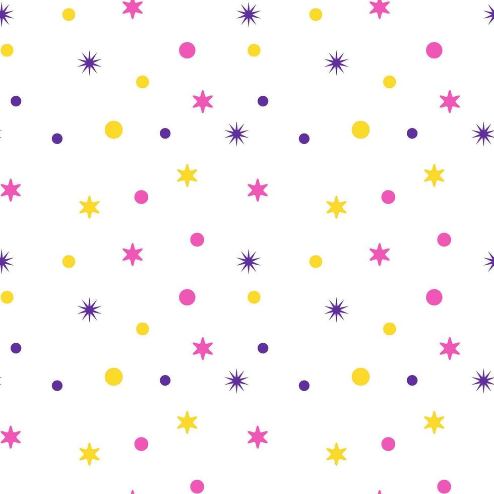 Fun confetti seamless repeat pattern. Great for a birthday party or an event celebration invitation or decor. Surface pattern design. vector