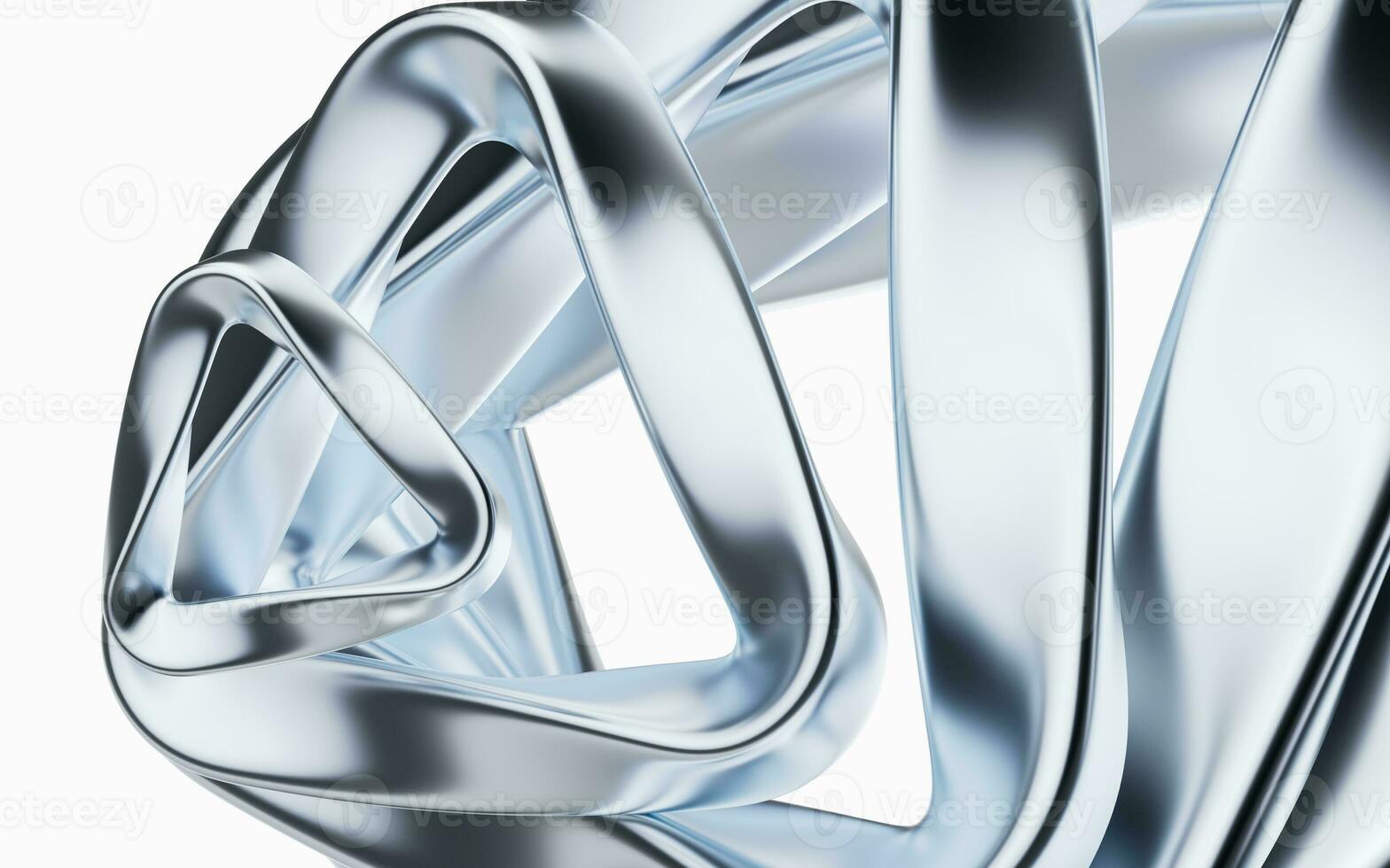 Metallic curve geometry background, 3d rendering. photo