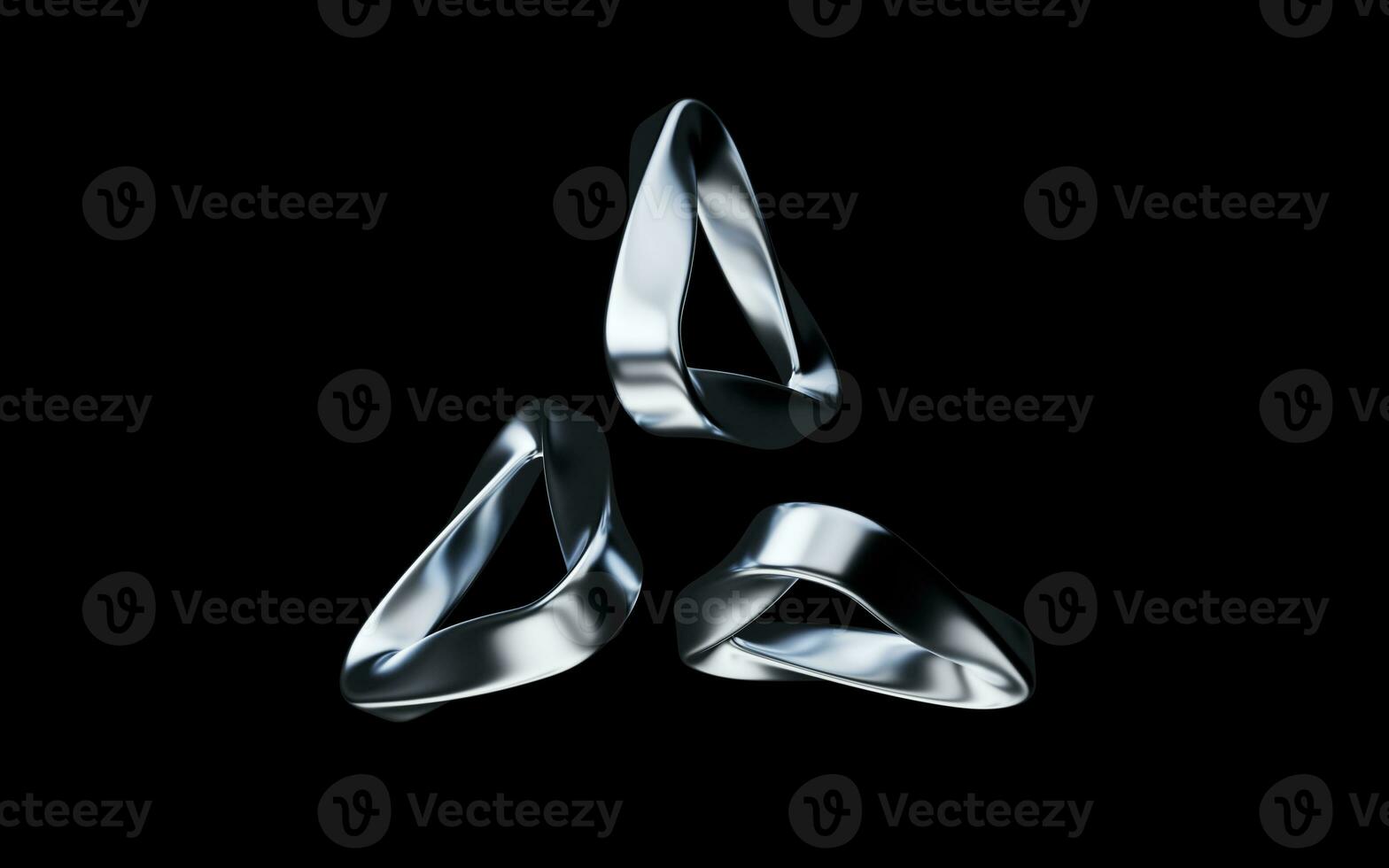 Metallic curve geometry background, 3d rendering. photo