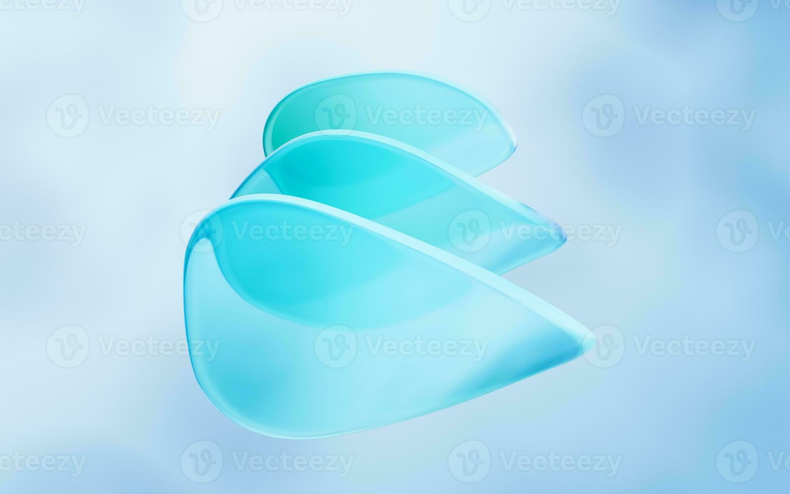 Abstract glass geometries background, 3d rendering. photo