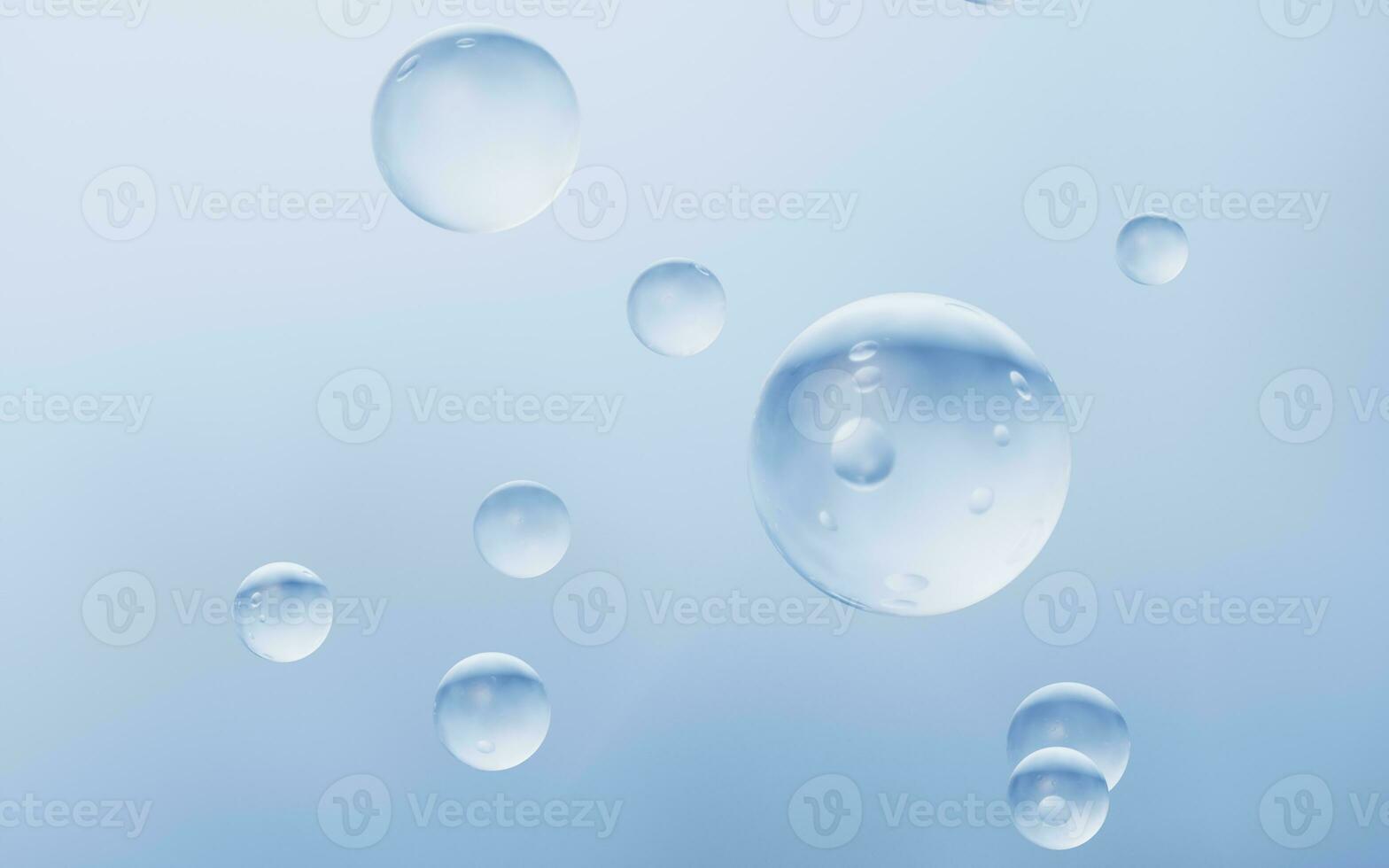 Blue water drop background, 3d rendering. photo