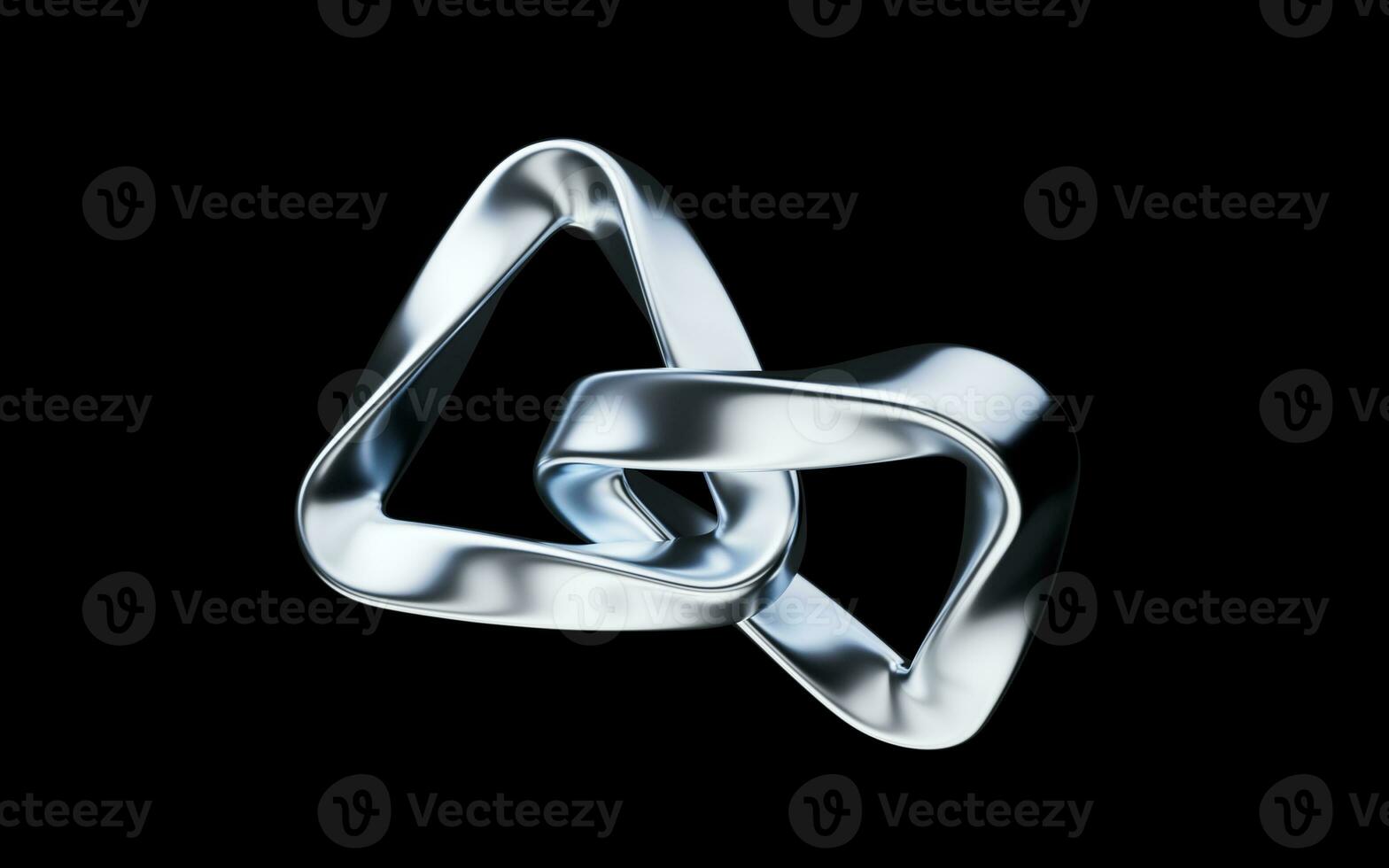 Metallic curve geometry background, 3d rendering. photo