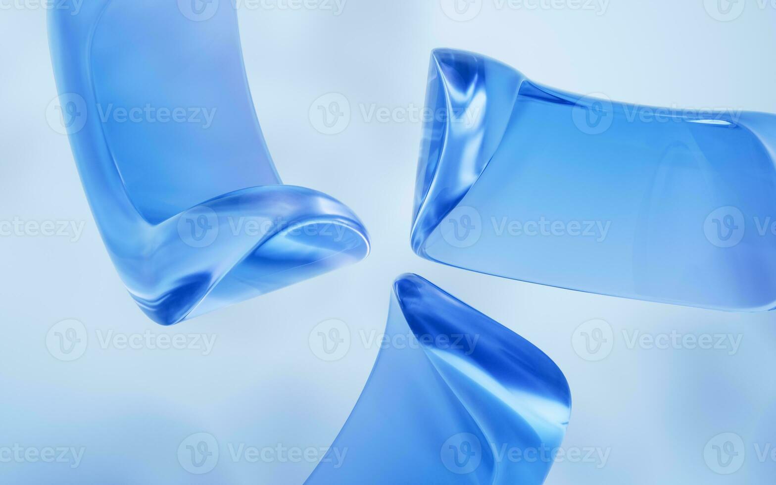 Abstract curve geometries background, 3d rendering. photo