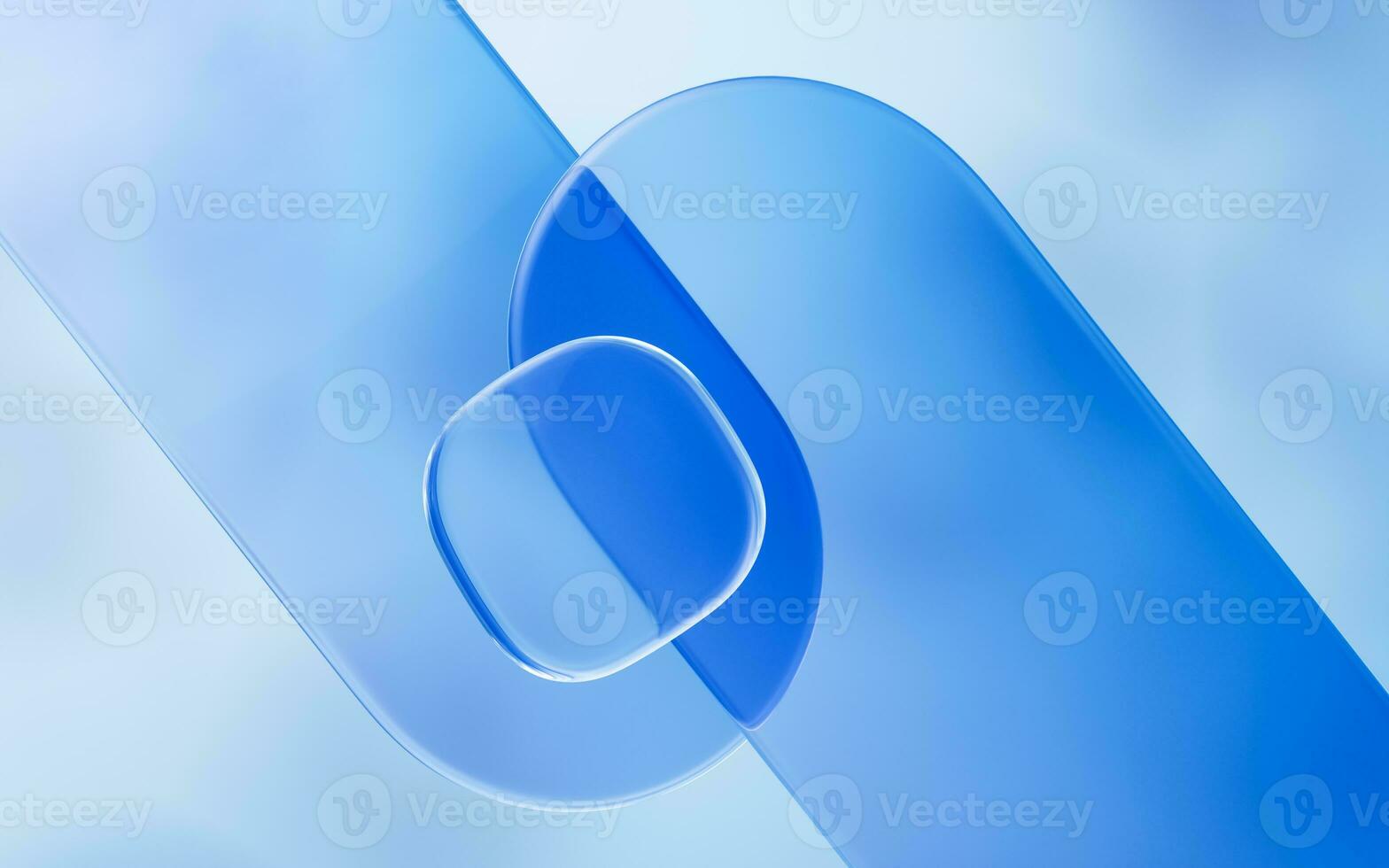 Abstract glass geometries background, 3d rendering. photo
