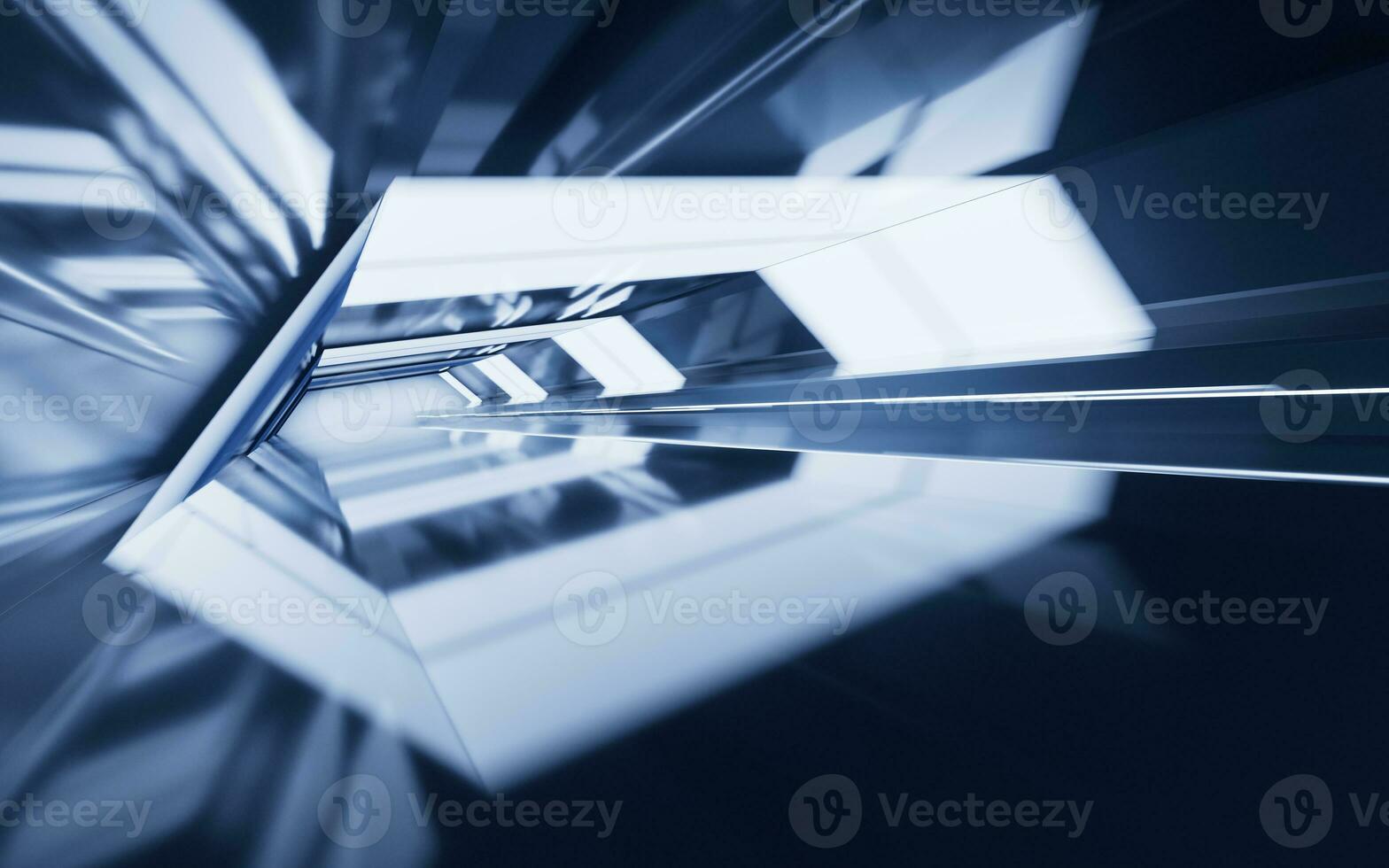 Dark tunnel with technology structure, 3d rendering. photo