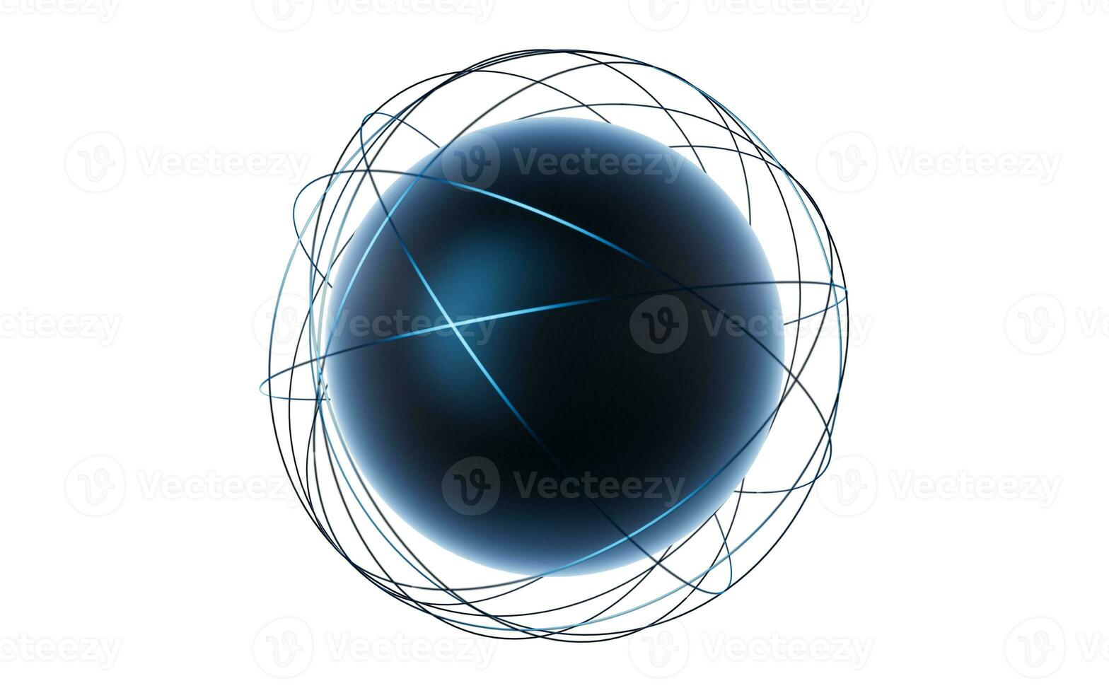 Digital technology sphere, 3d rendering. photo