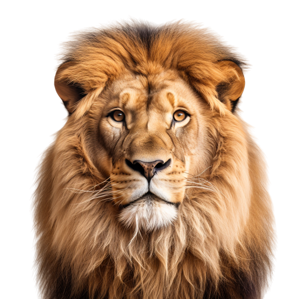 A handsome male lion Ai Generative png