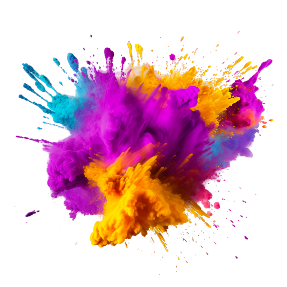 A colorful explosion of powder Ai Generative png