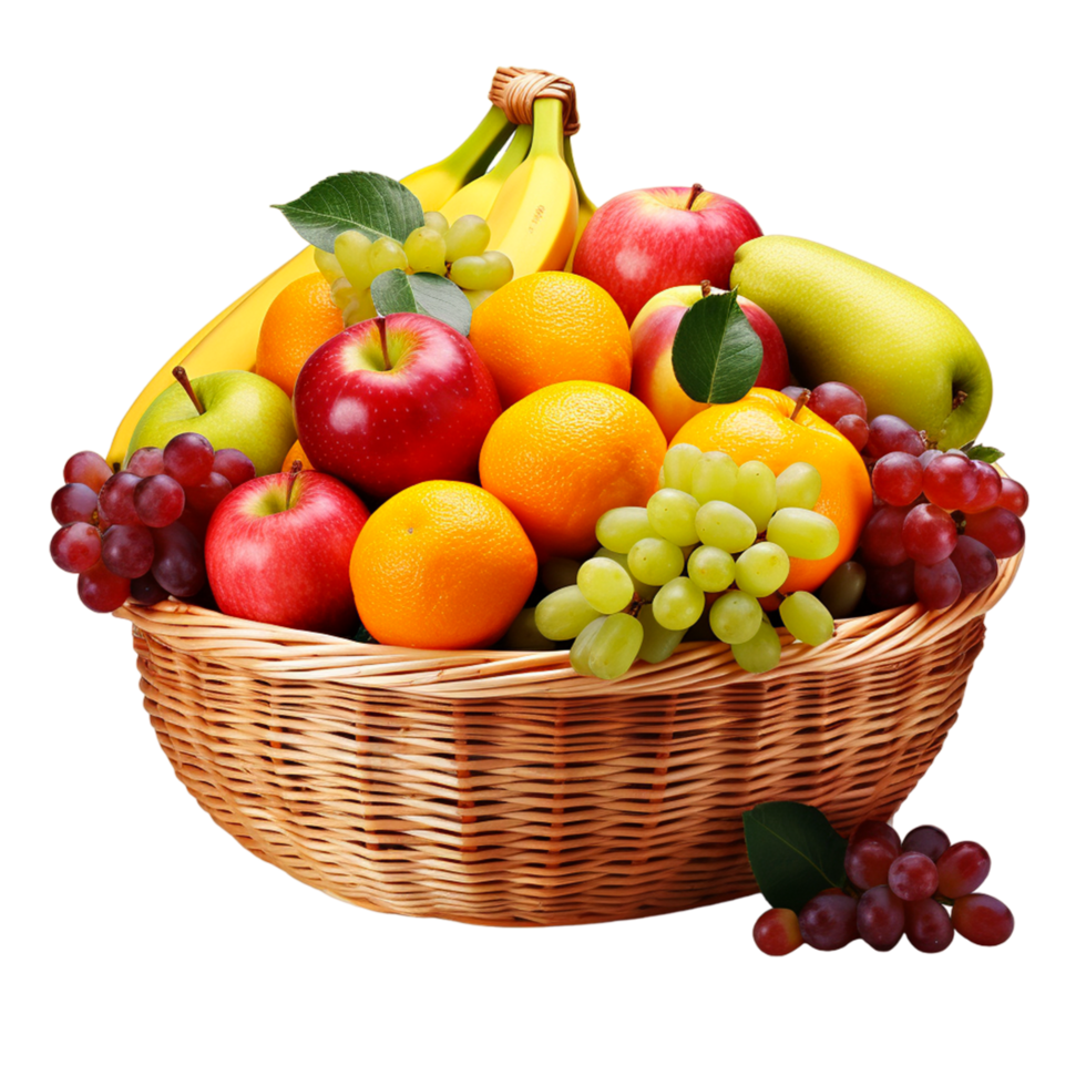 A basket of fruit is shown Ai Generative 29938202 PNG