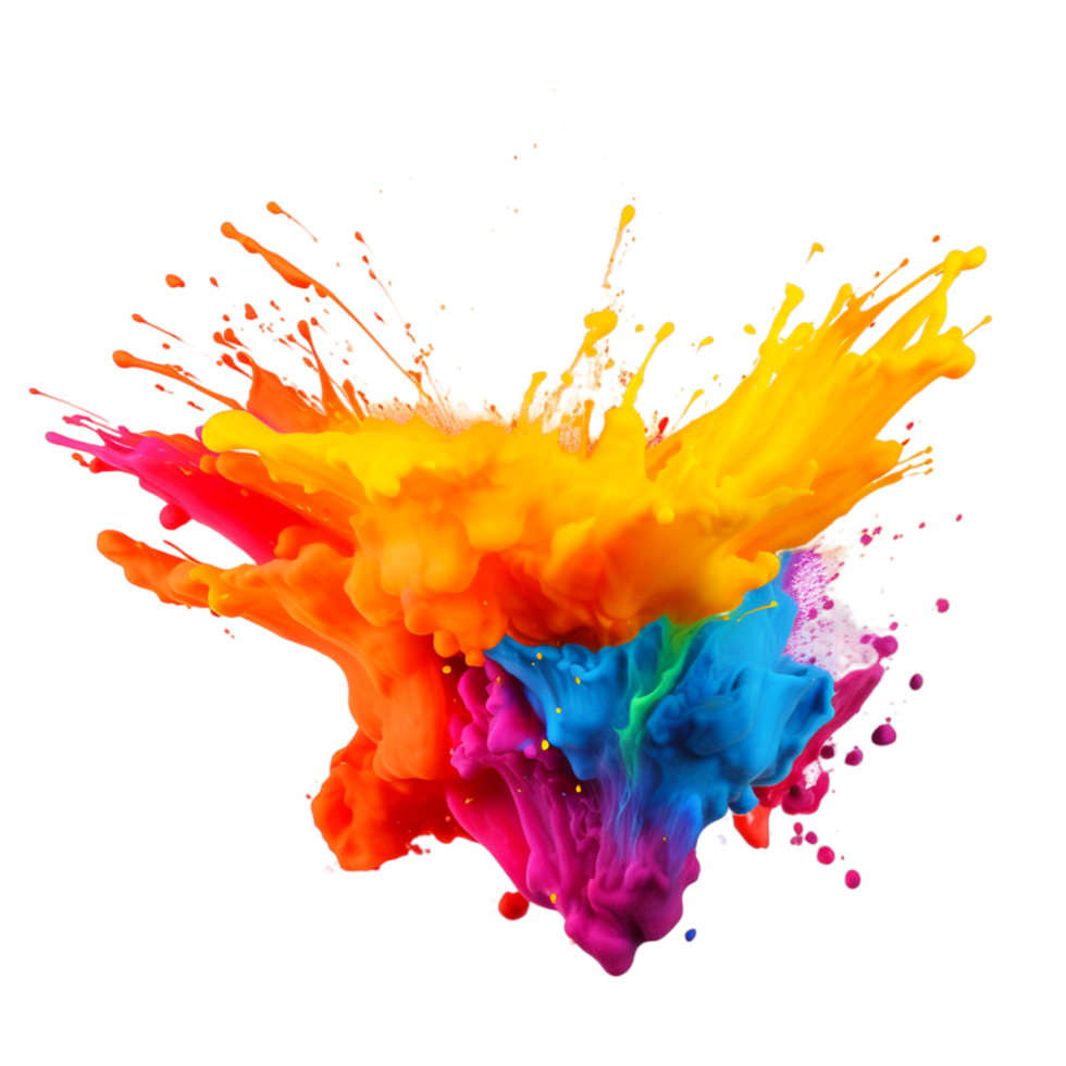 A colorful splash of paint Ai Generative png