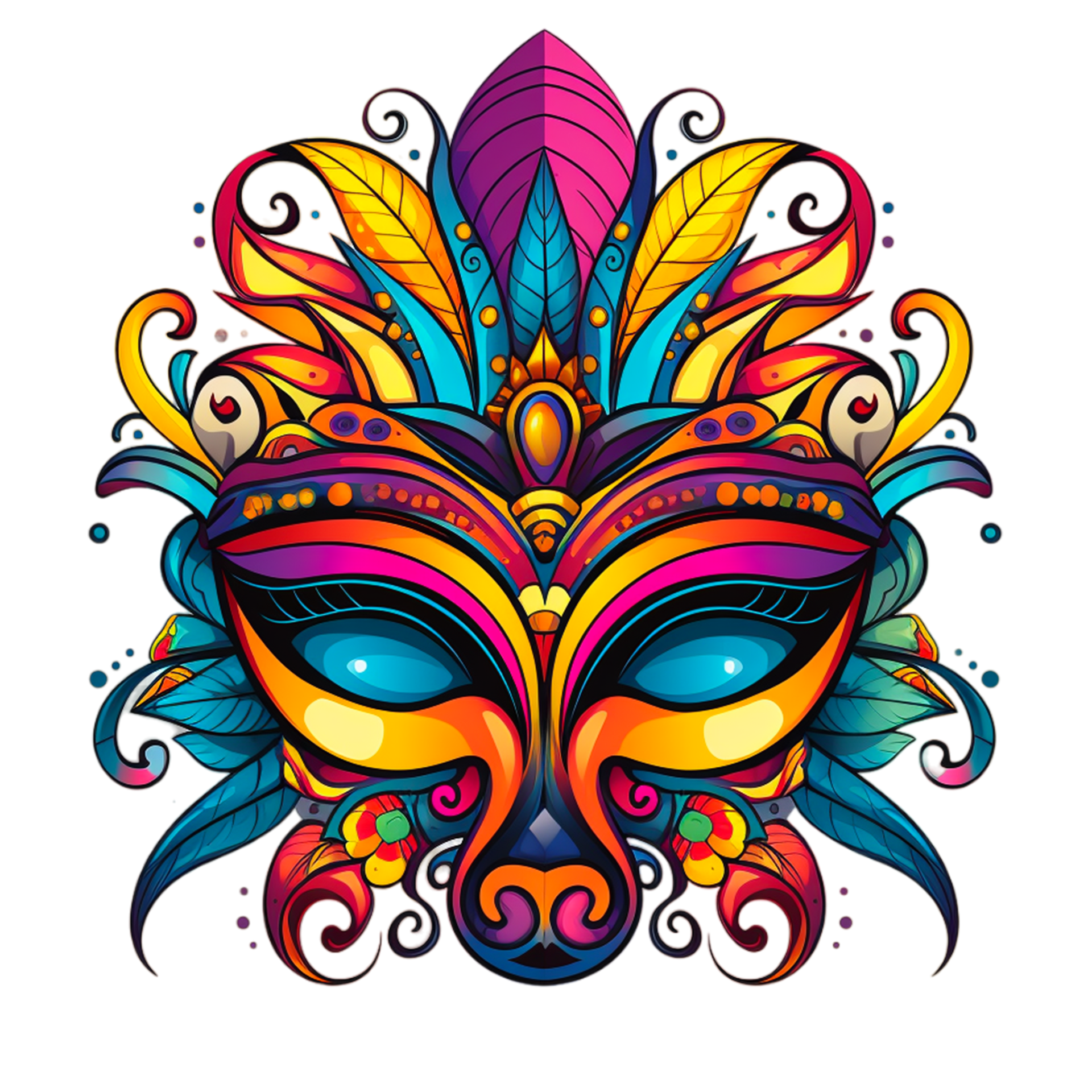 Colorful Carnival Mask Ai Generative 29938235 PNG