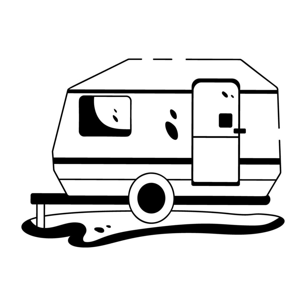 Trendy Caravan Concepts vector