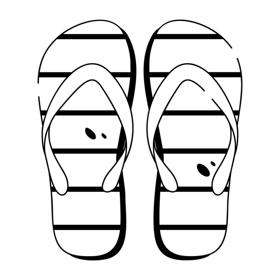 chanclas de moda vector