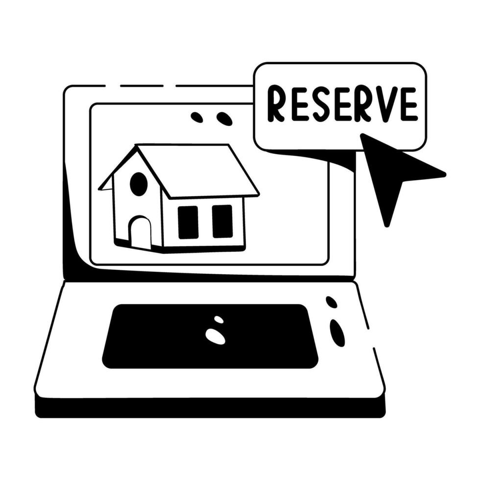 Trendy Reserve Home vector