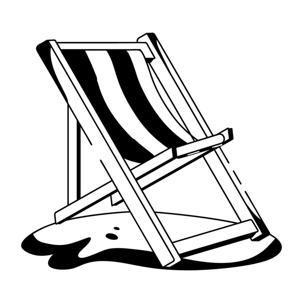 Trendy Deck Chair vector