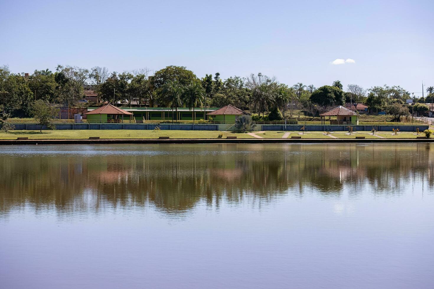 Panorama of the municipal lake of Itaja photo