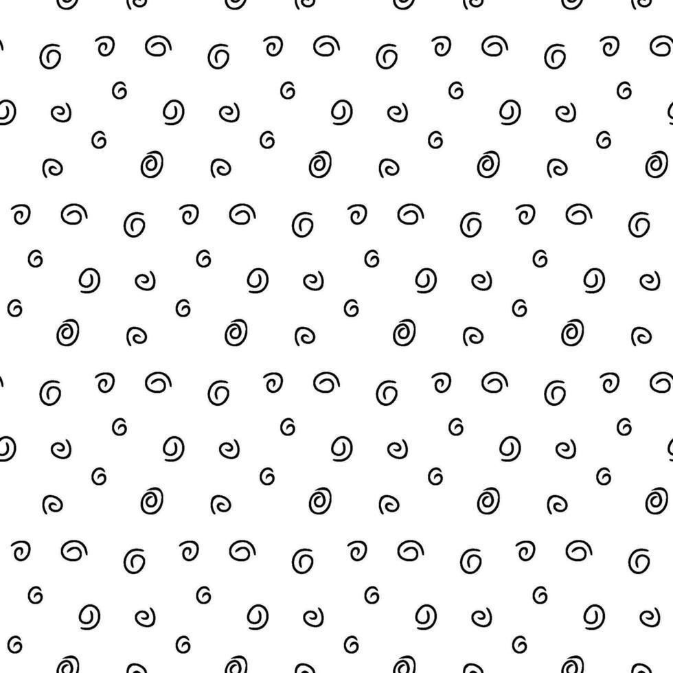 seamless pattern with hand drawn circle swirl. Curl background for your design. Snail. Wrapping paper vector