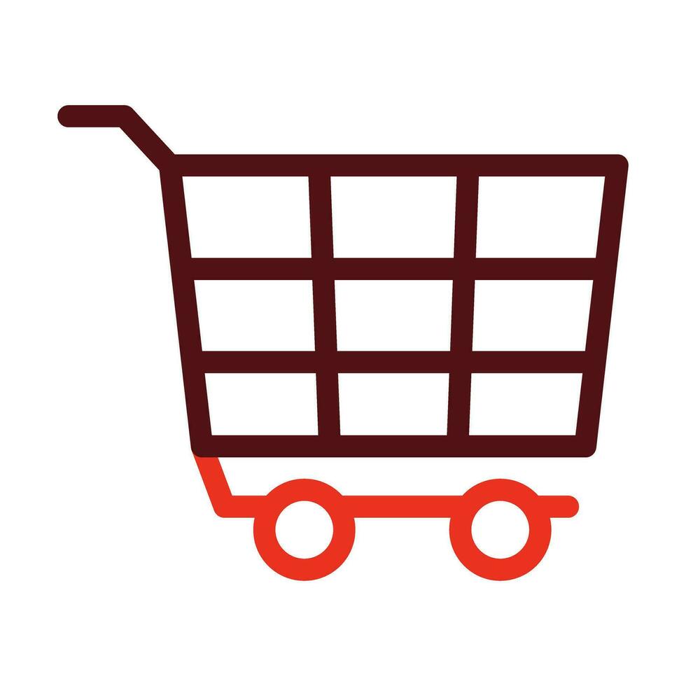 Cart Vector Thick Line Two Color Icons For Personal And Commercial Use.