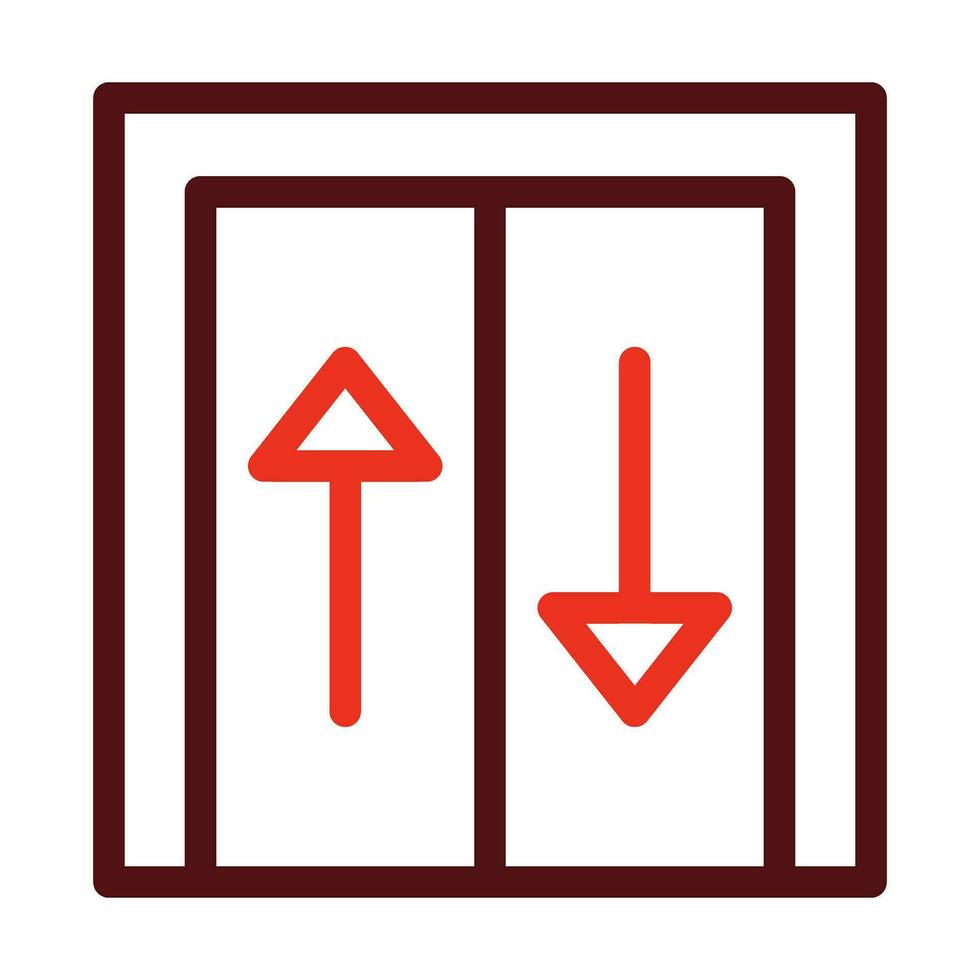 Elevator Vector Thick Line Two Color Icons For Personal And Commercial Use.