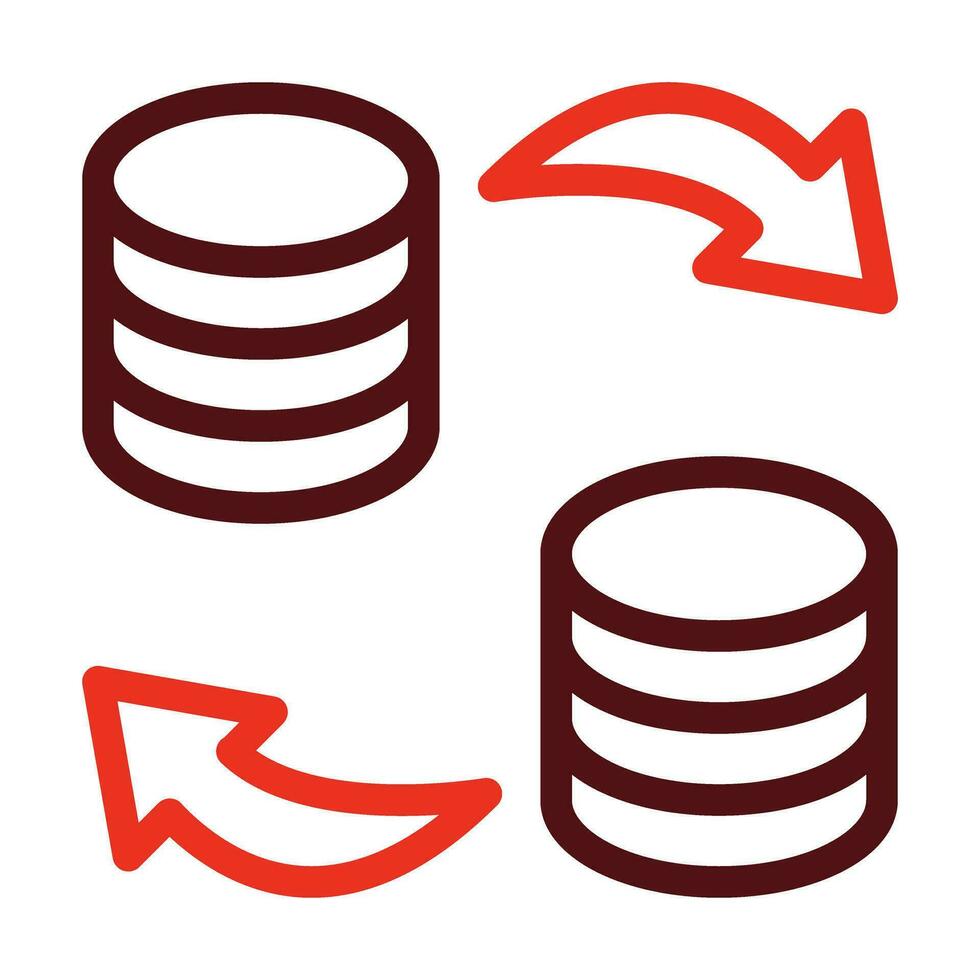 Data Transfer Vector Thick Line Two Color Icons For Personal And Commercial Use.