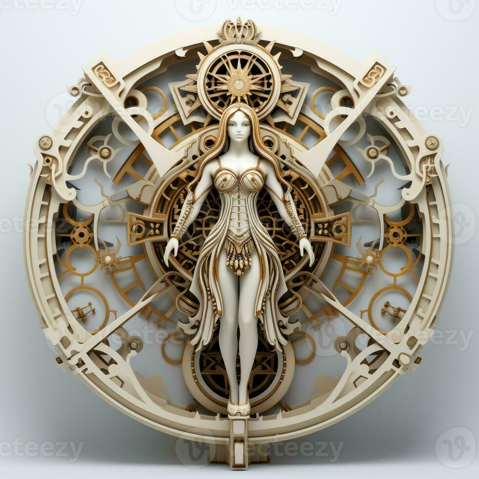 3d cartoon zodiac virgo ai photo