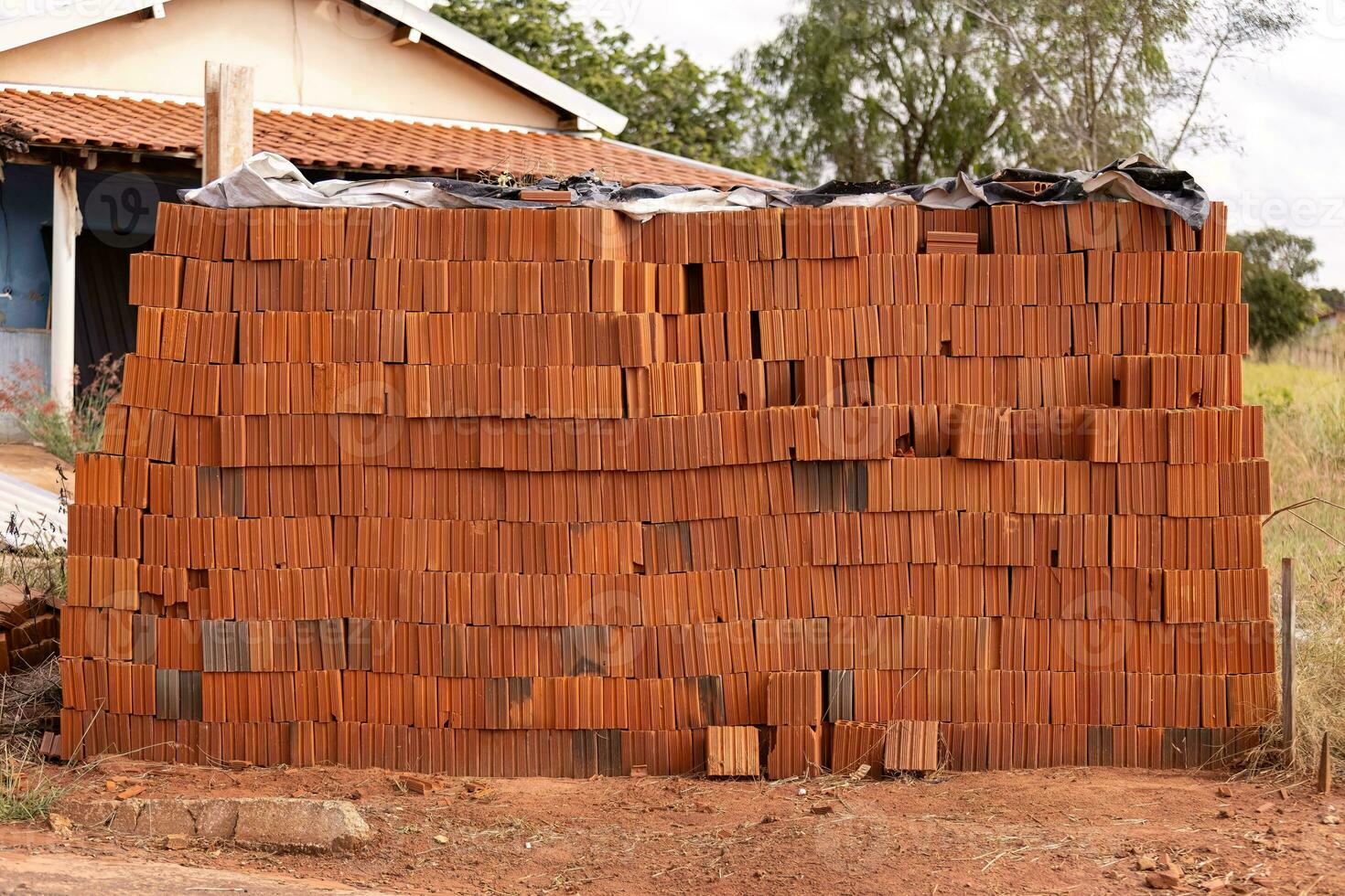 stack of ceramic bricks photo