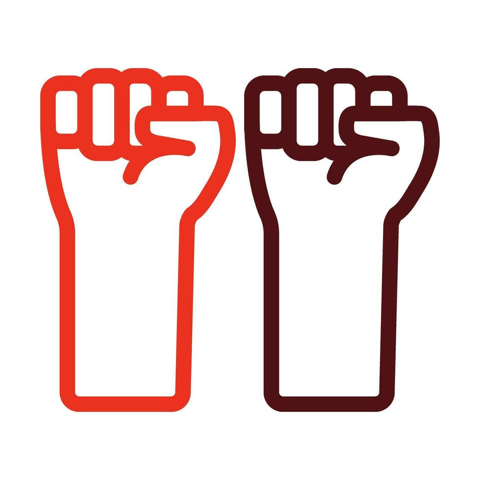 Human Rights Vector Thick Line Two Color Icons For Personal And Commercial Use.