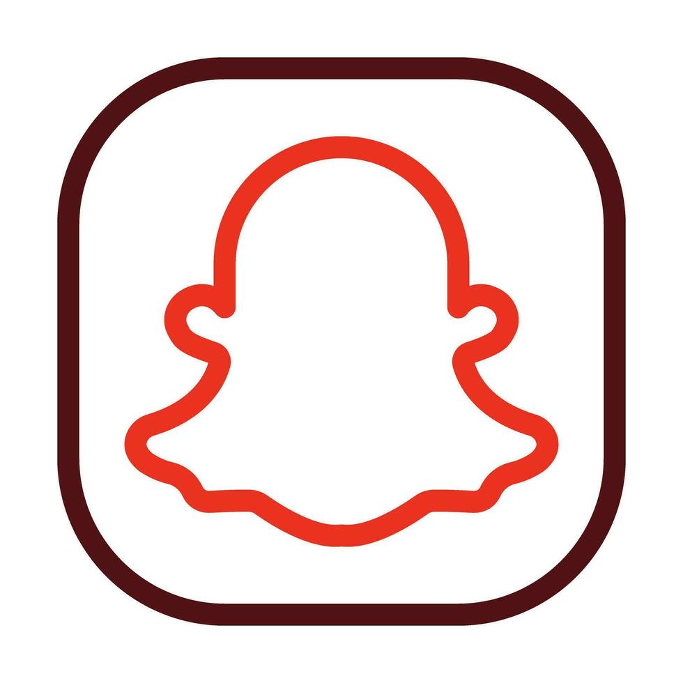 Snapchat Vector Thick Line Two Color Icons For Personal And Commercial Use.