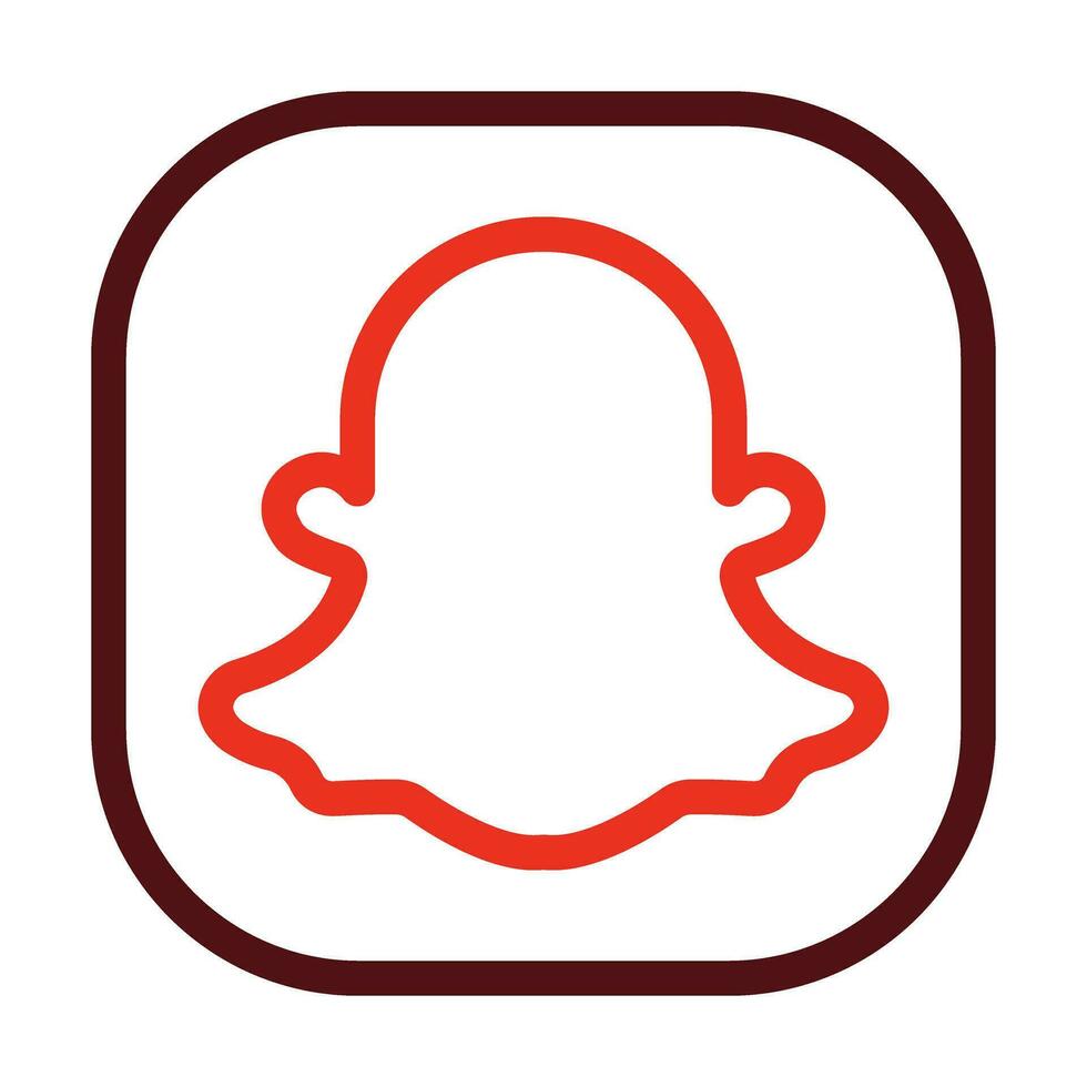 Snapchat Vector Thick Line Two Color Icons For Personal And Commercial Use.