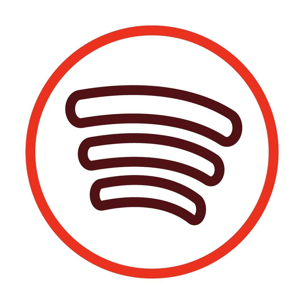 Spotify Vector Thick Line Two Color Icons For Personal And Commercial Use.
