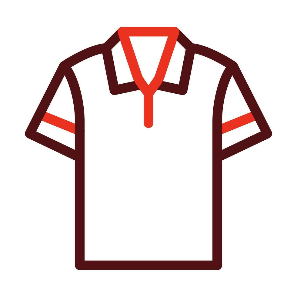 Shirt Vector Thick Line Two Color Icons For Personal And Commercial Use.