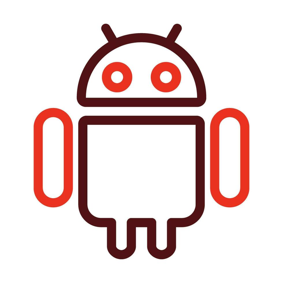 Android Vector Thick Line Two Color Icons For Personal And Commercial Use.