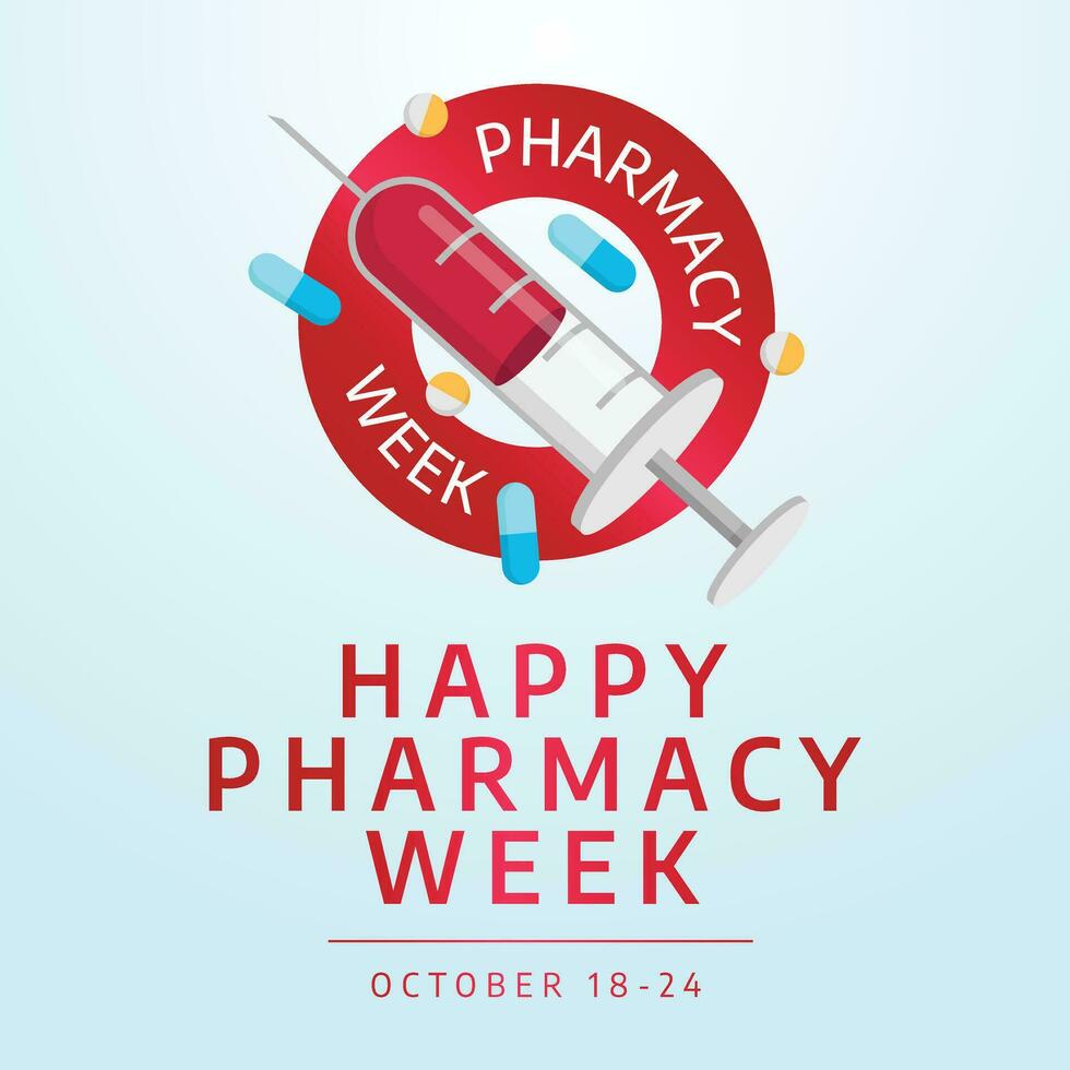 Pharmacy Week design template good for celebration usage. medicine vector illustration. pharmacy design template. vector eps 10. flat design.