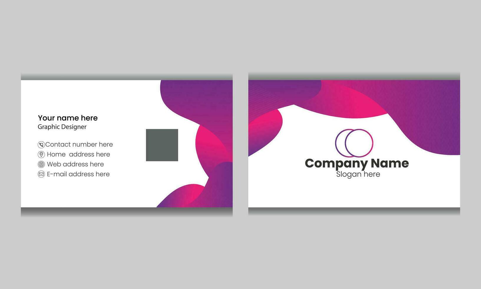 business card layout design vector