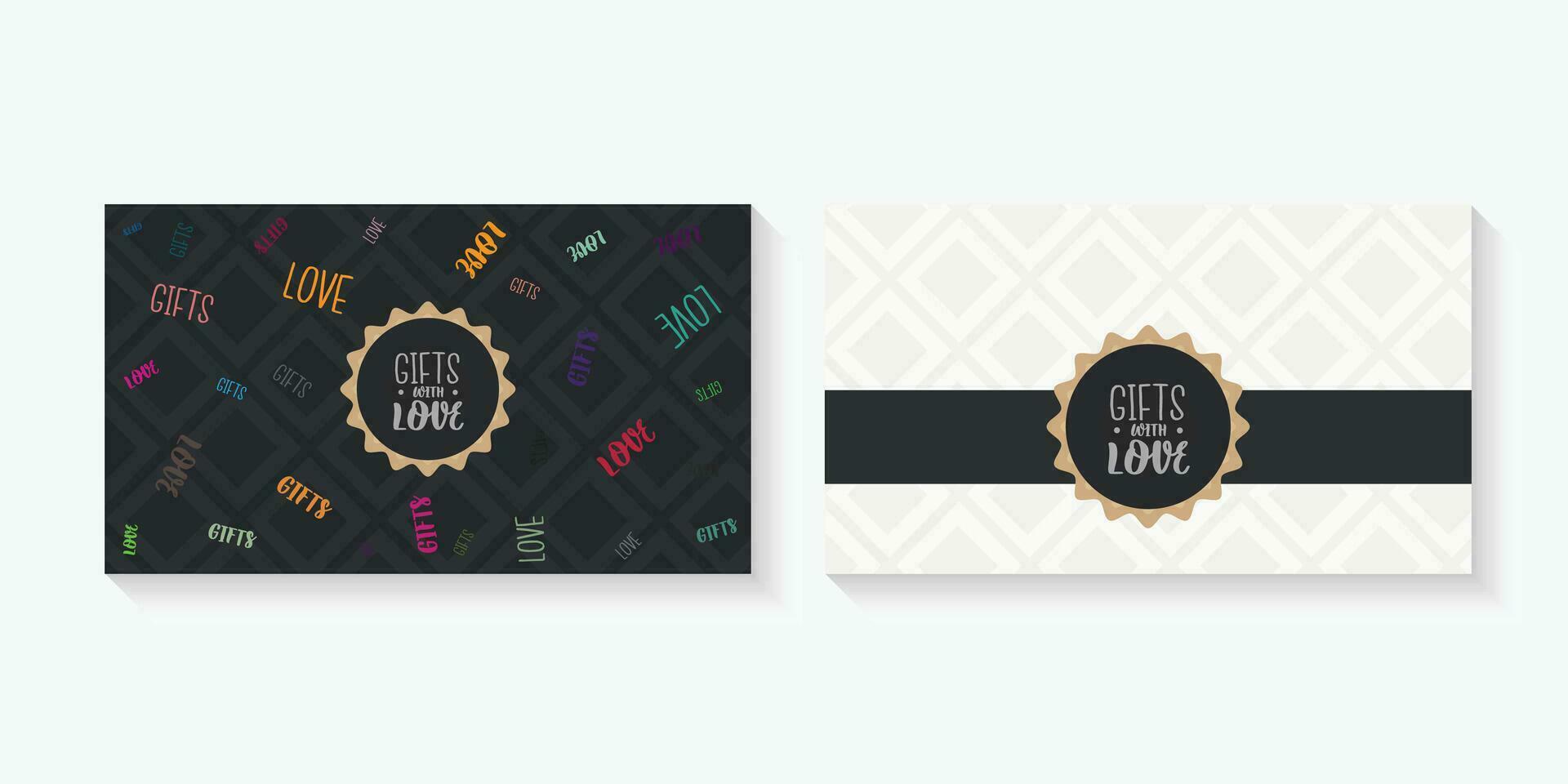 creativo regalos con amor negocio tarjeta diseño Pro vector